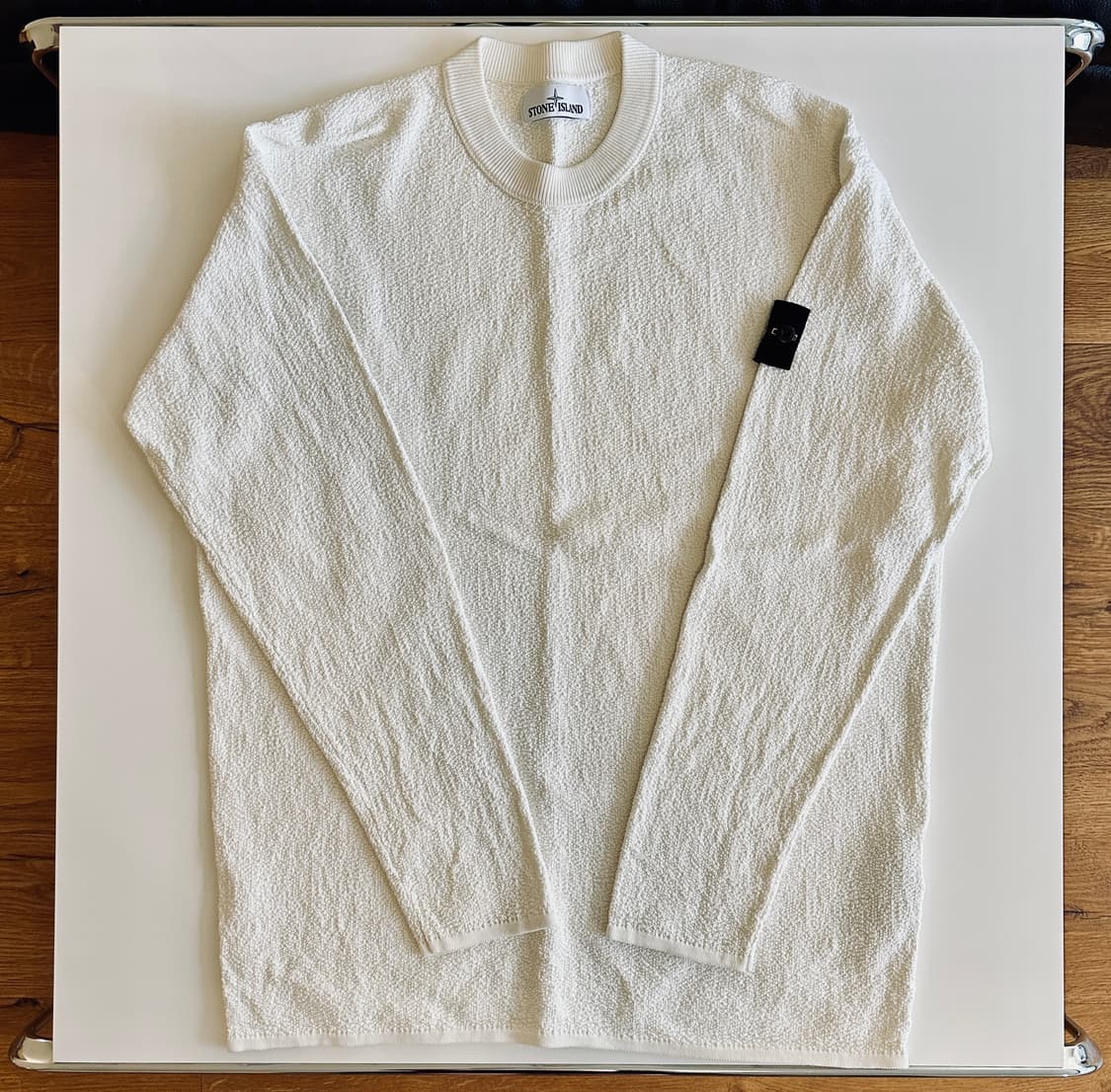 스톤아일랜드 롱슬리브 크림컬러 테리클로스 XL사이즈 신품급 상품이미지1