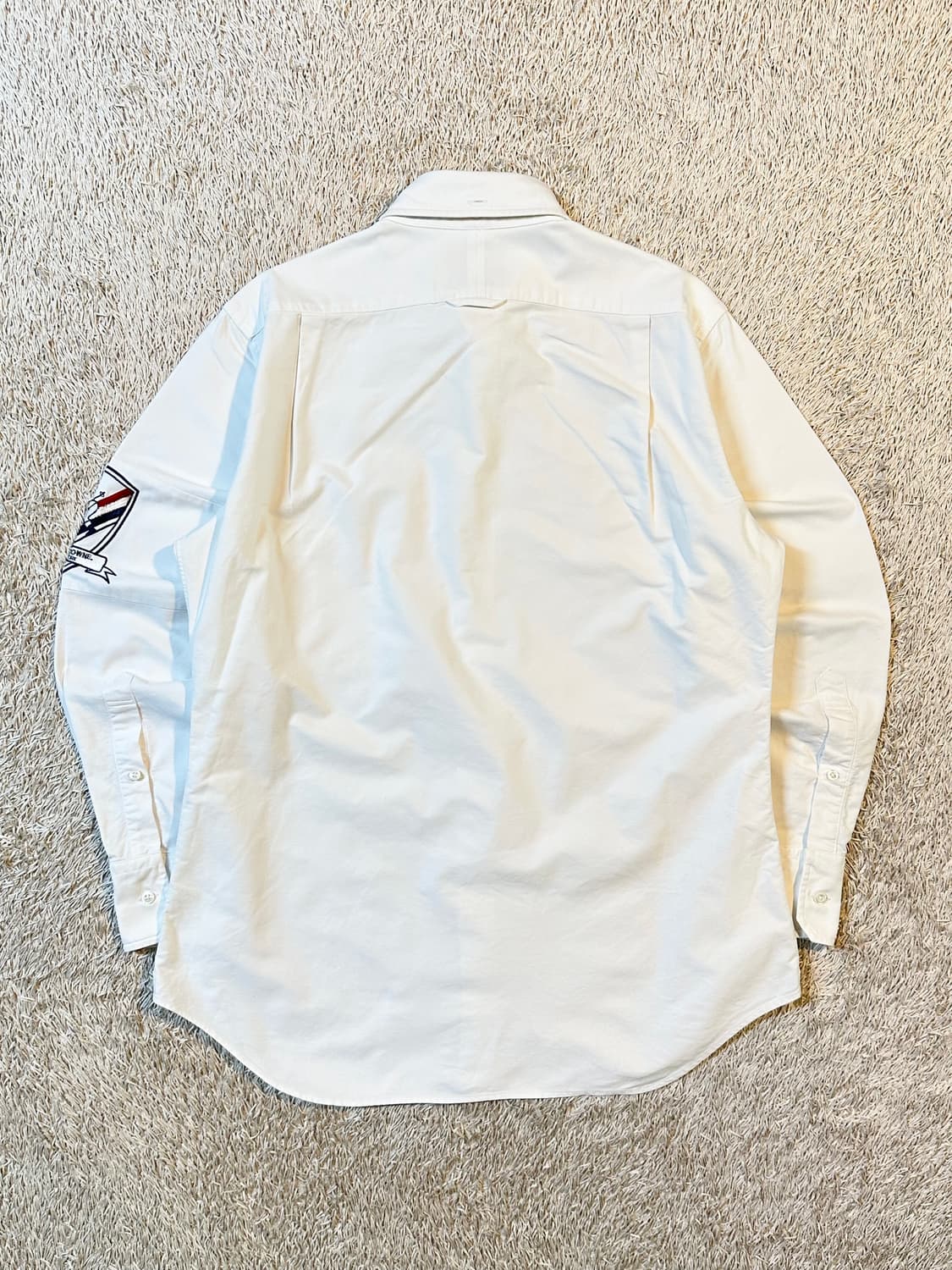 희귀) 톰브라운 스키 자수 코튼 셔츠 화이트 상품이미지4