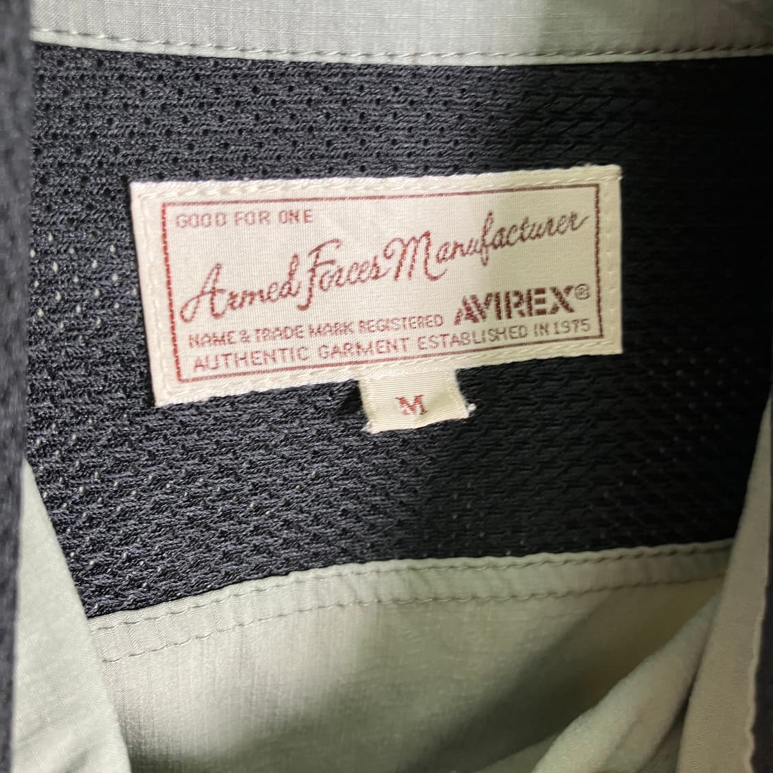 Avirex 아비렉스 카키 나일론 후드 자켓 M 상품이미지3