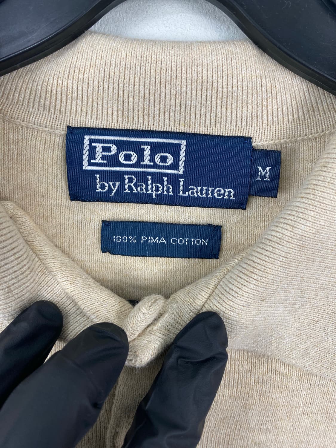 폴로 랄프로렌 베이지 카라 니트 M <619> 상품이미지3