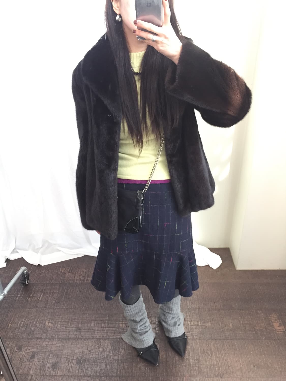 (HALOGEN) 빈티지 버튼 니트 탑 상품이미지5