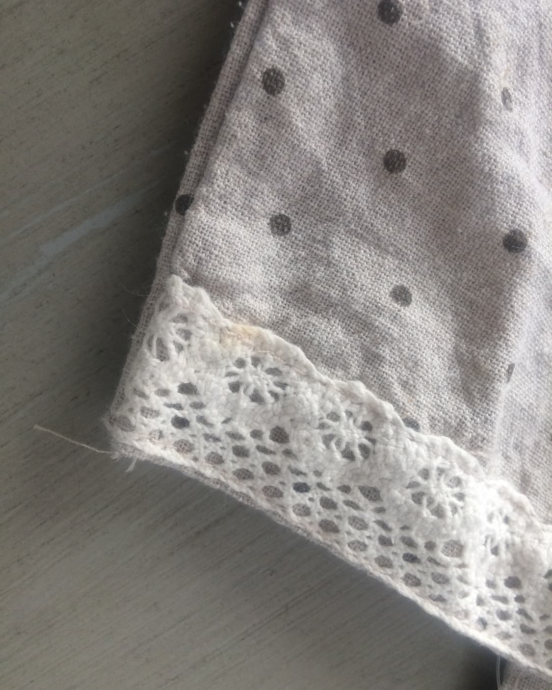 crochet trimming dot pattern tote bag 상품이미지6