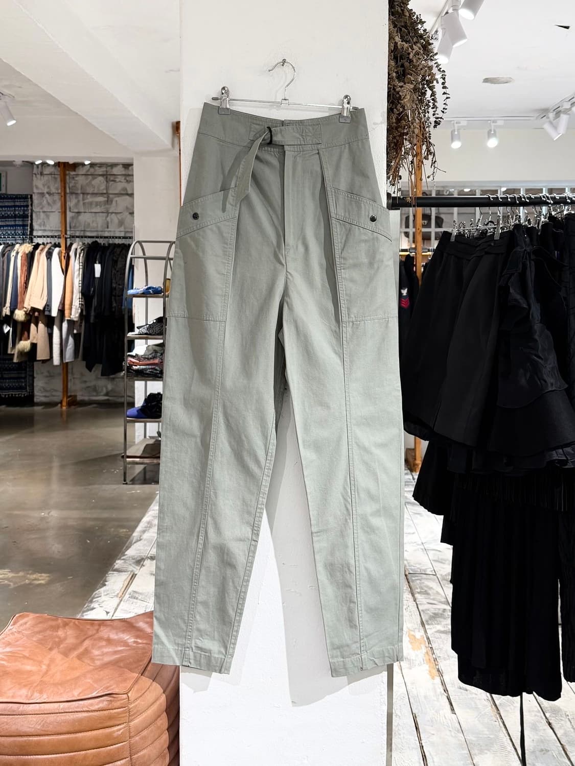 이자벨마랑 에뚜왈 카키 질예 코튼 팬츠 상품이미지1