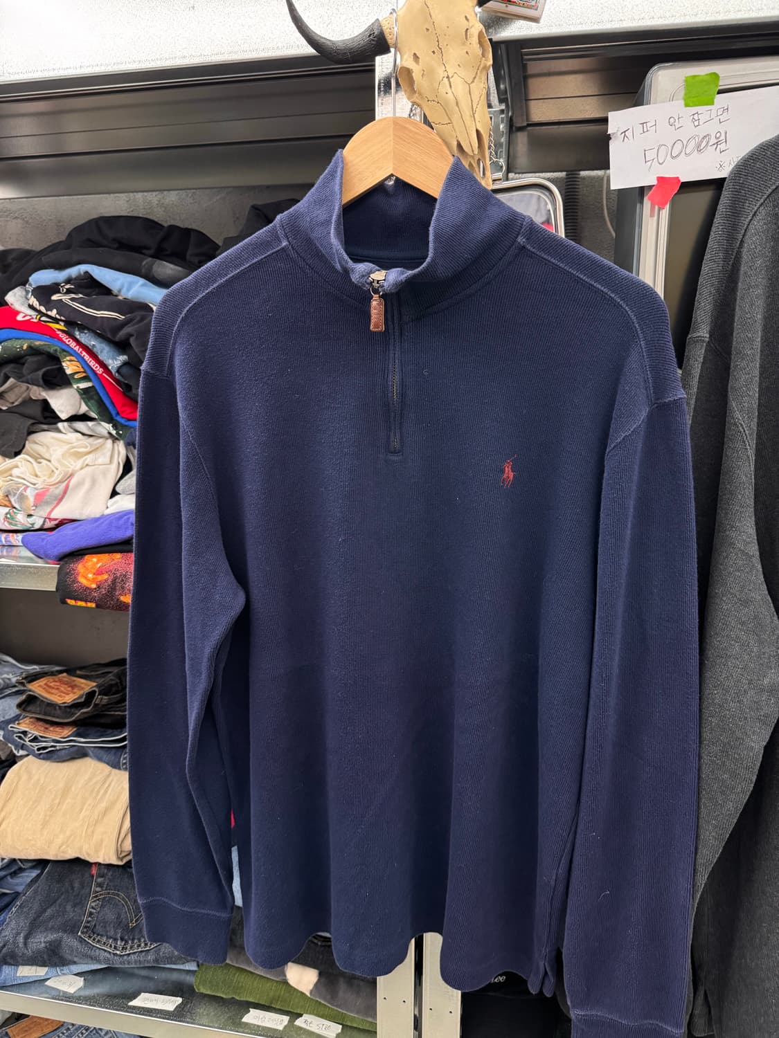 폴로 코튼 반집업 polo 상품이미지1