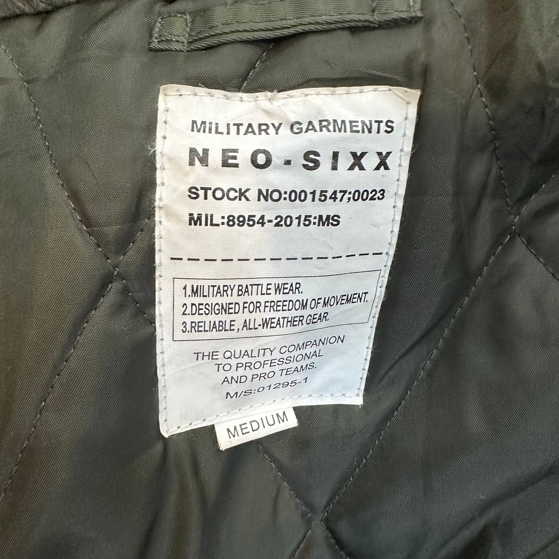 빈티지 네오식스 N-3B 플라잉 오리지널 파카L 상품이미지4