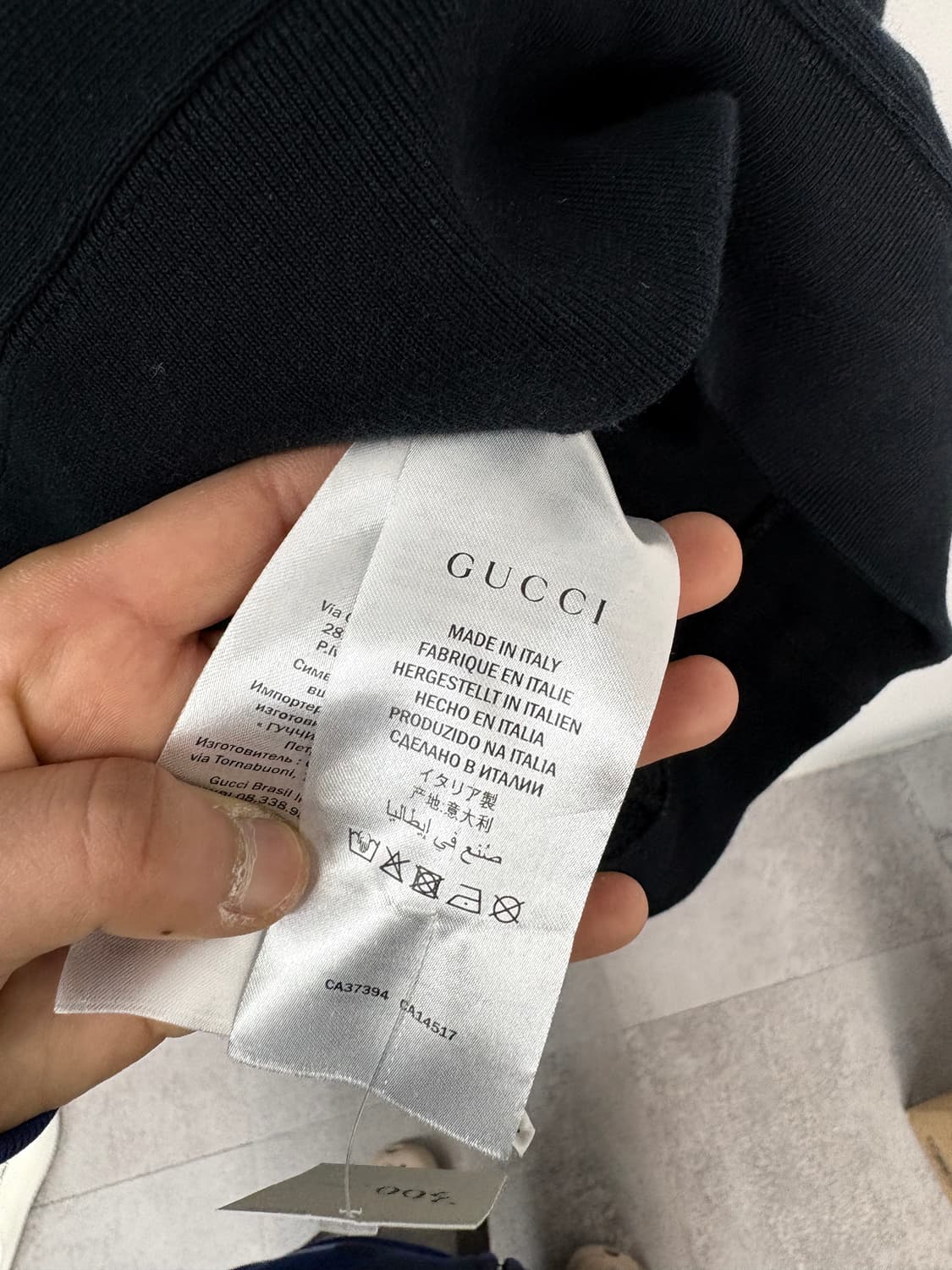 구찌 블랙 매니페스토 오버핏 후드 스웻셔츠 상품이미지7