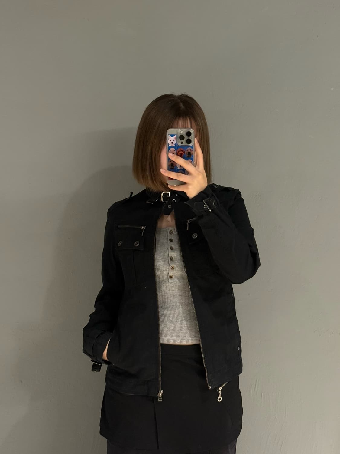 2-buckle detail zipper pocket jacket 상품이미지3