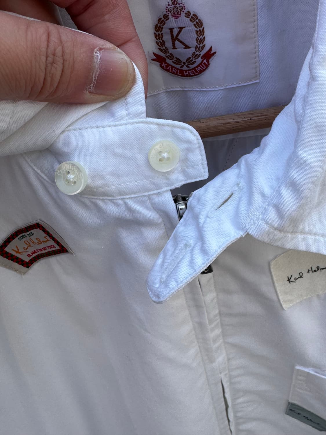 칼헬무트 패치 집업 반팔셔츠  상품이미지5