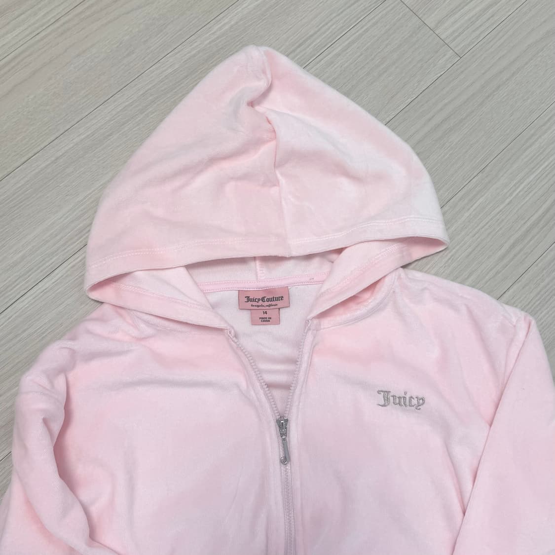 쥬시꾸뛰르 벨루어 핑크 셋업 상품이미지3