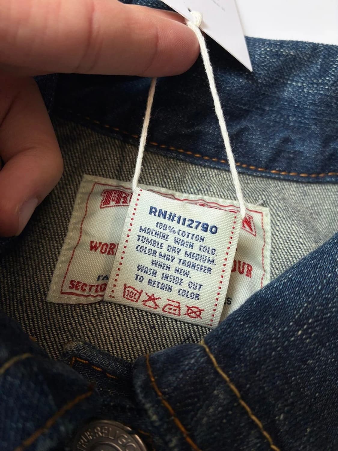 트루릴리젼 Y2K 스티치 포인트 크롭 데님 자켓 PN9132 상품이미지10