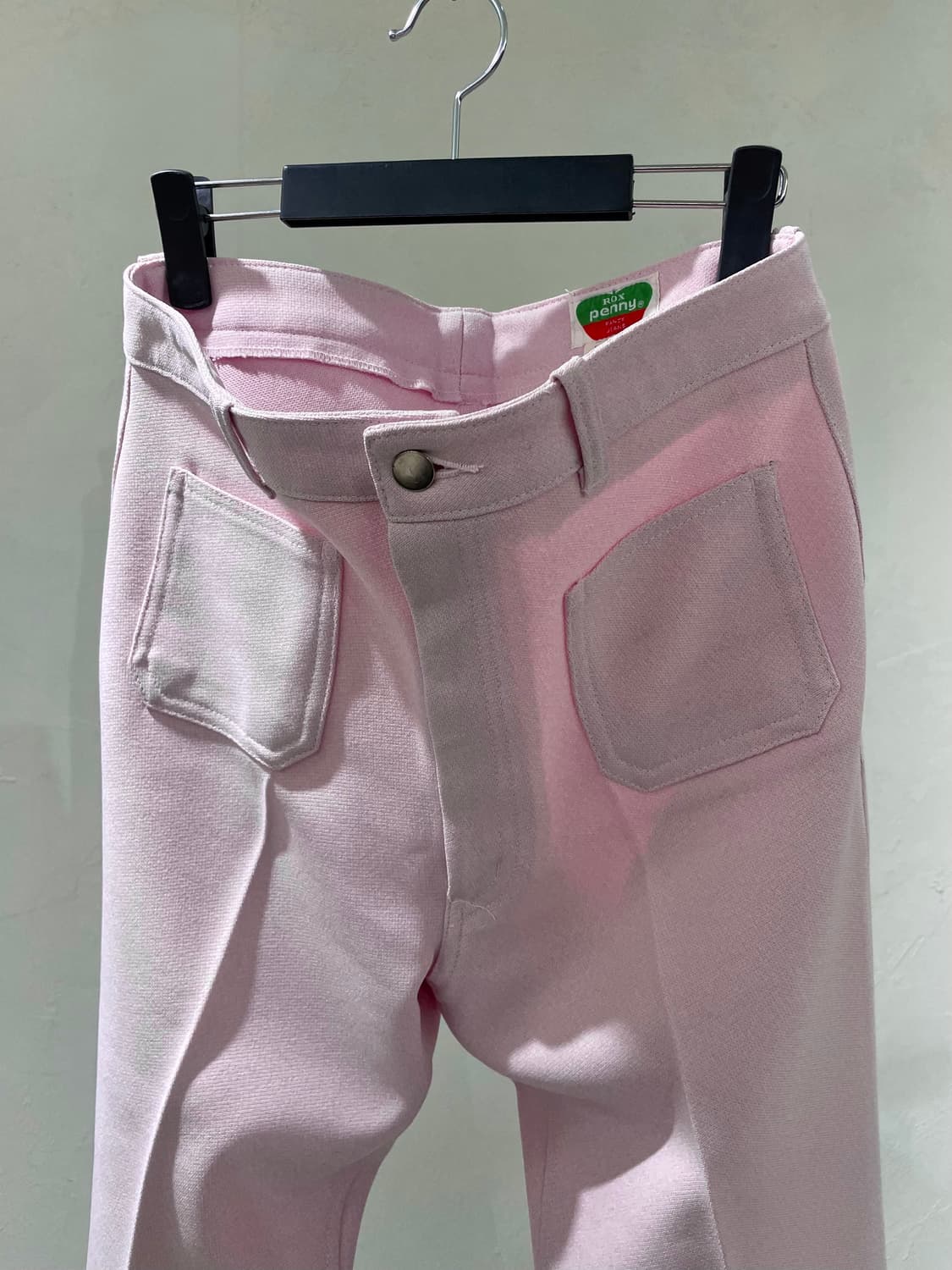 80s ROX penny 핑크 폴리 부츠컷 팬츠 상품이미지2