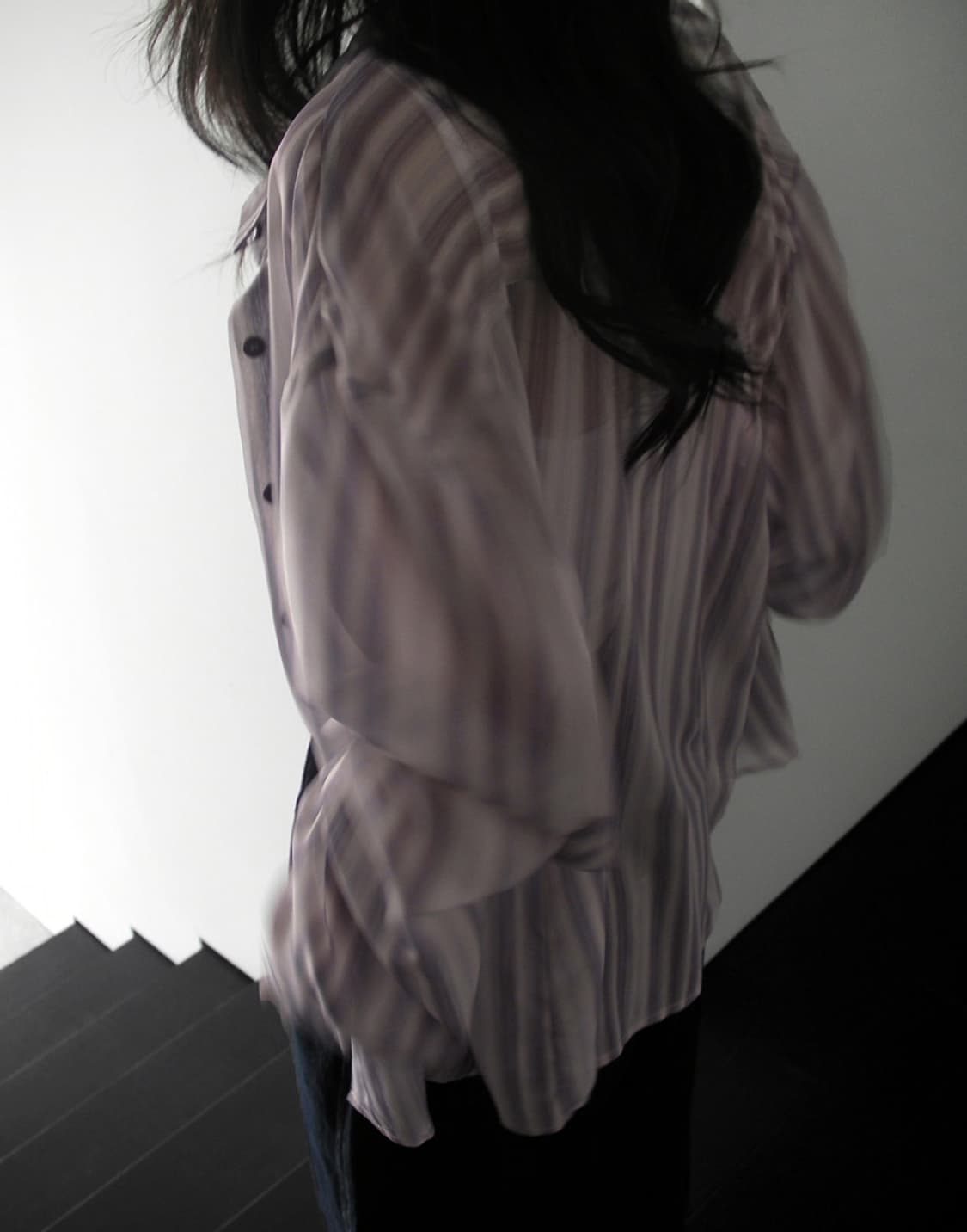 시스루 스트라이프 셔츠  상품이미지1