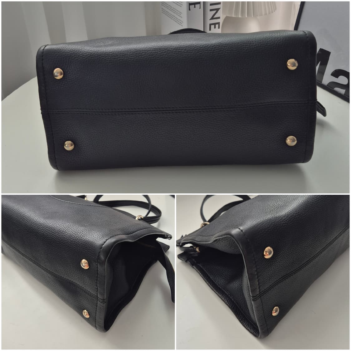 페라가모 레더 사각 토트백 상품이미지8