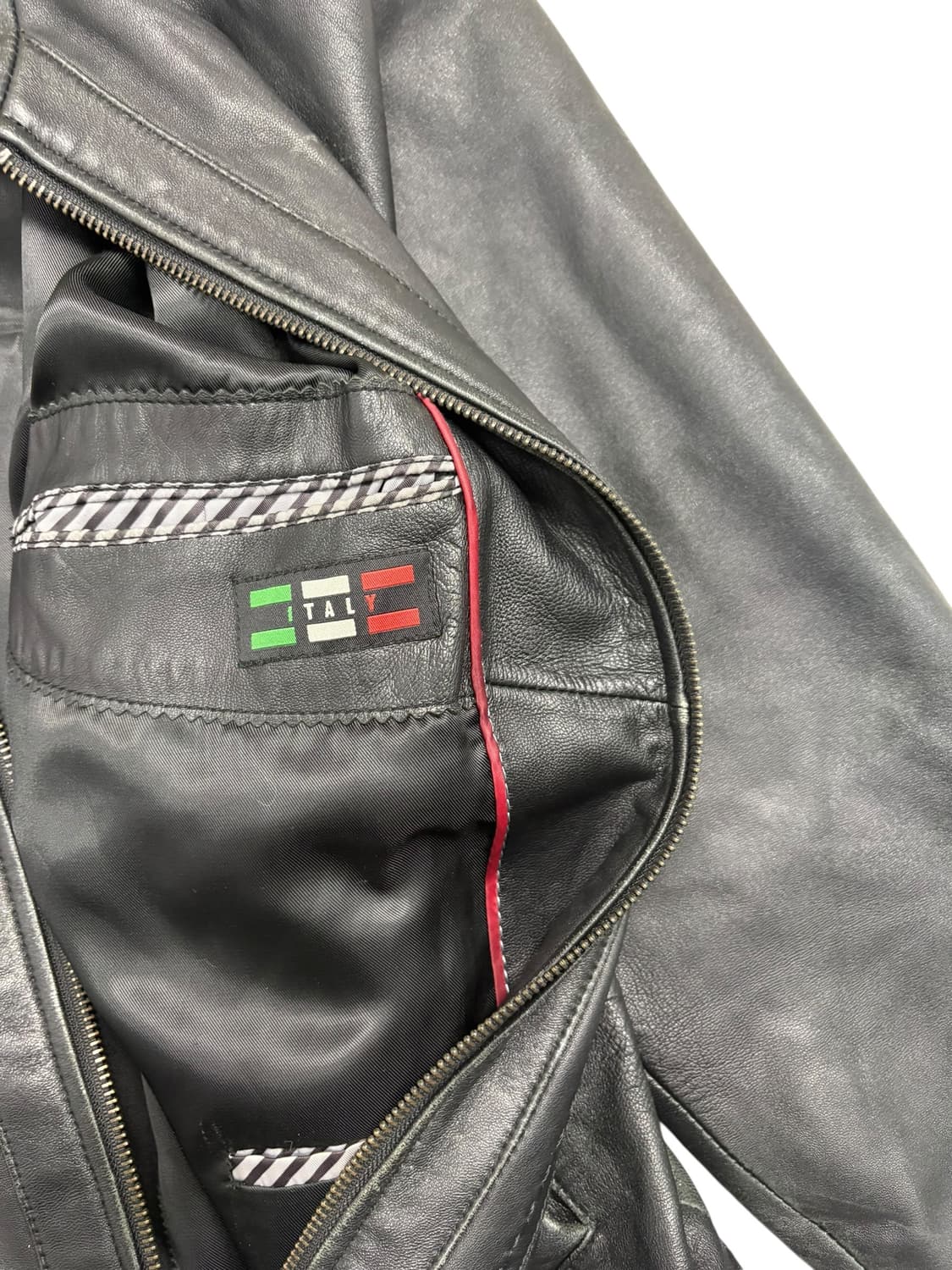 SKLEATHER 빈티지 가죽자켓 블랙 상품이미지6