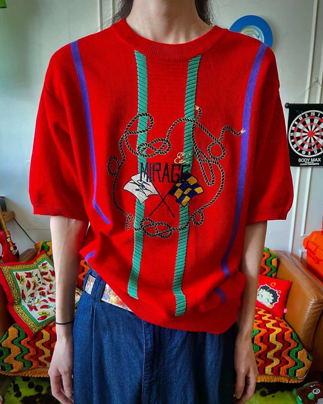 80s-90s GRAN SIGNORI 1/2 Old Summer Knit 상품이미지2