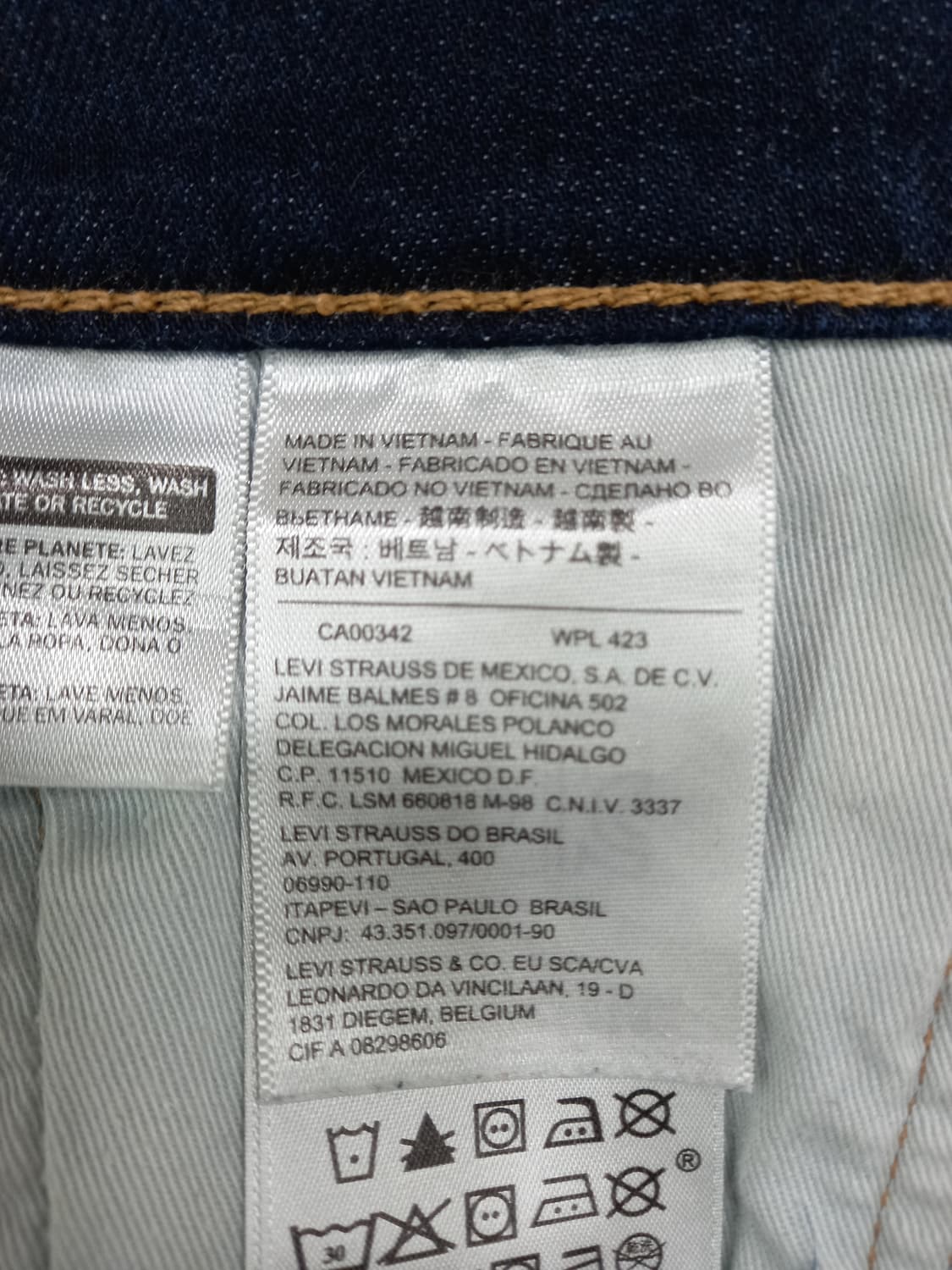 34 리바이스505 스판 일자진 진청 34-550 상품이미지8