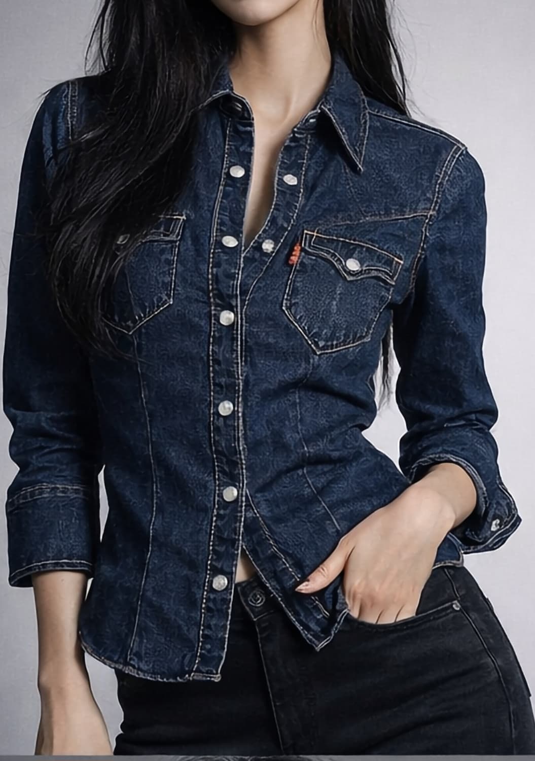 리바이스 여성 데님 웨스턴 셔츠 상품이미지1