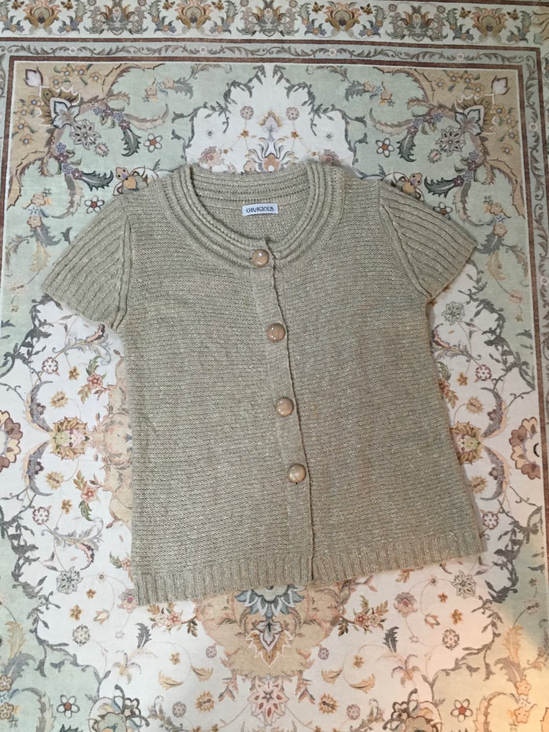 세이지 반팔니트 가디건 상품이미지1