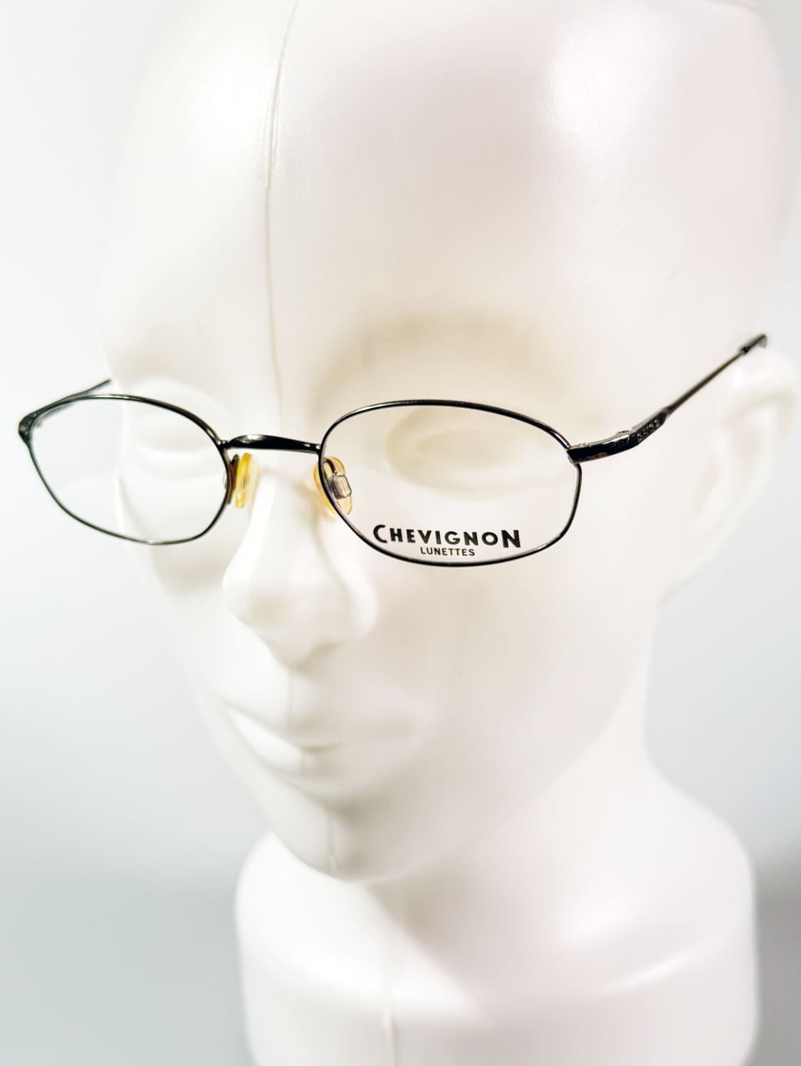 90s CHEVIGNON 슬림 오벌 메탈 프레임 빈티지 안경 상품이미지9