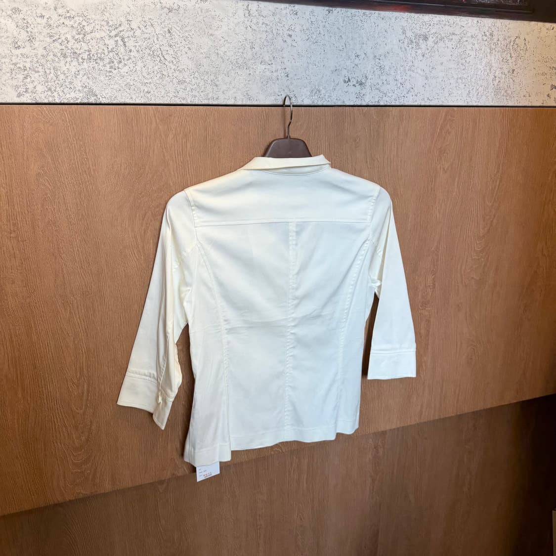 맥그리거 셔츠 블라우스 7부 소매 히든 버튼업 디테일 슬림핏 화이트 상품이미지2