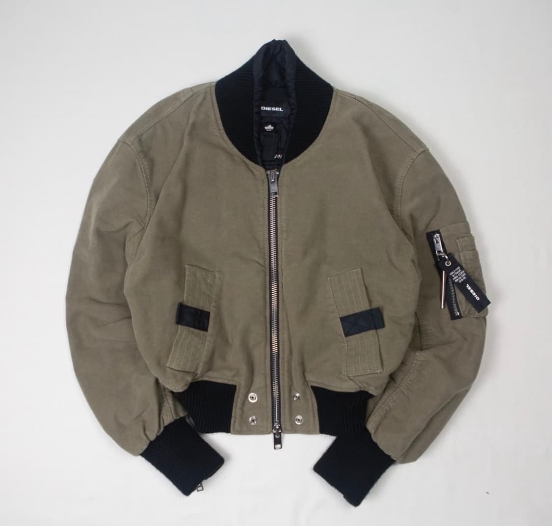 디젤 백지퍼 카키 봄버 s 상품이미지1
