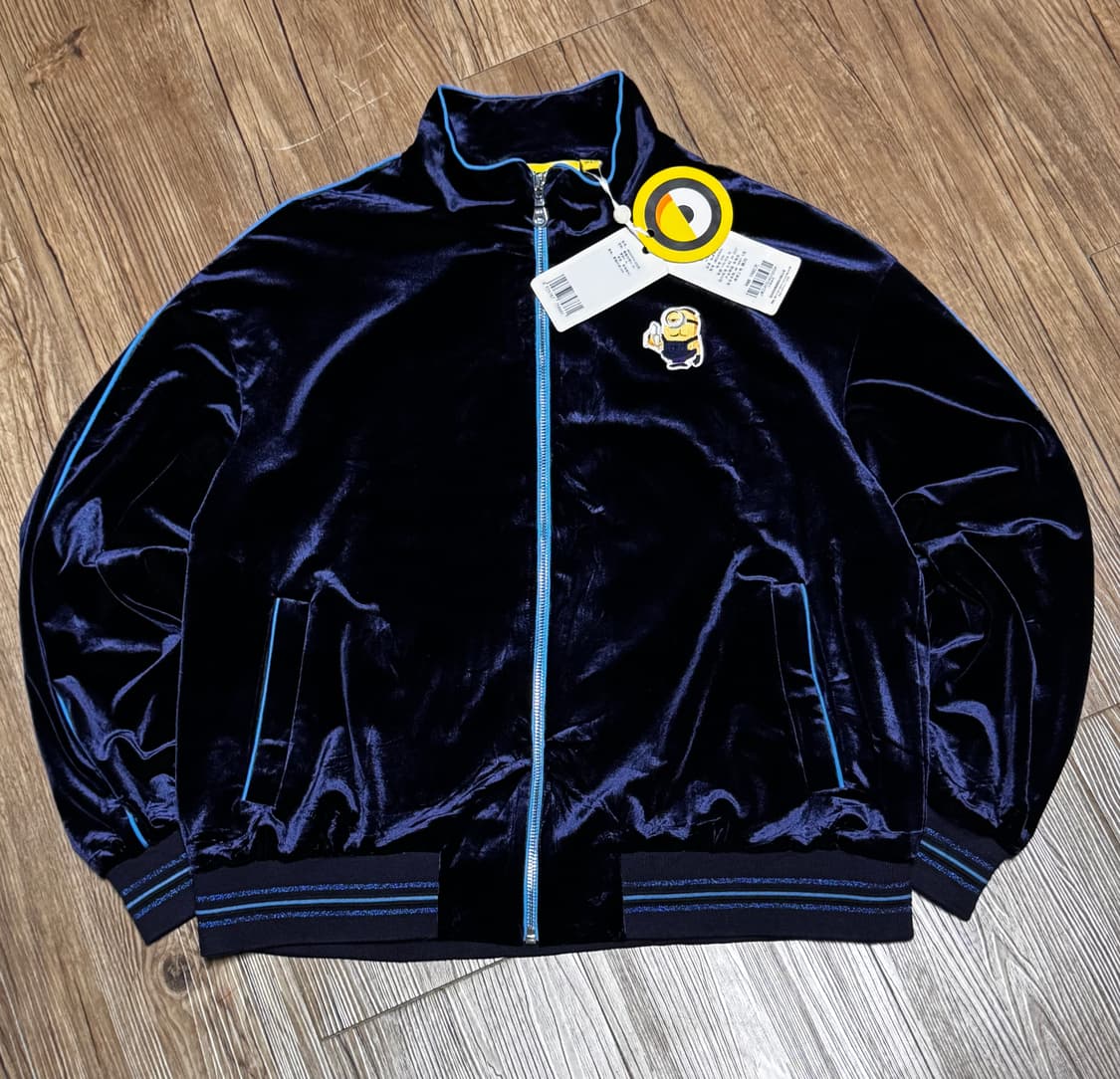 JZ X 미니언즈 콜라보 벨벳 네이비 트랙탑 자켓 상품이미지2