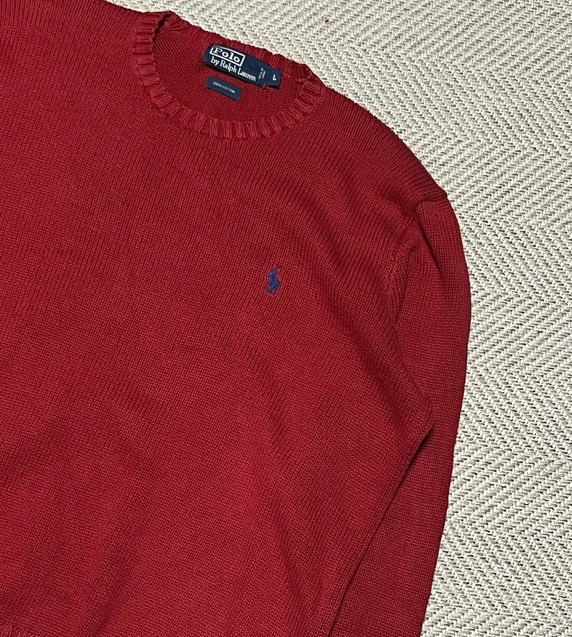 공용 폴로랄프로렌 꽈배기 니트 스웨터 L 상품이미지7