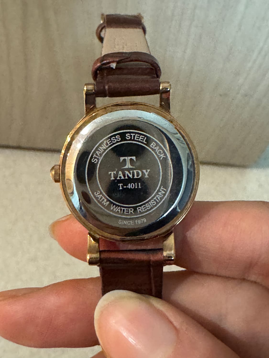 탠디 여성용 가죽 손목시계 브라운 상품이미지3