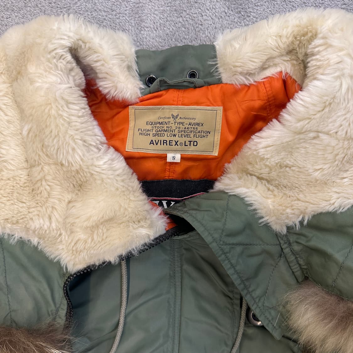 아비렉스 n2b 플라이트 자켓 카키 상품이미지5