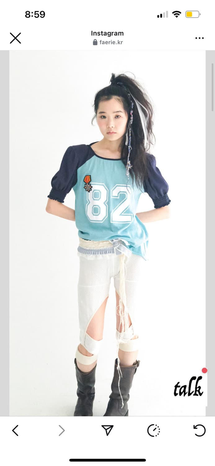 샵 페어리 pad shoulder raglan half top 상품이미지2