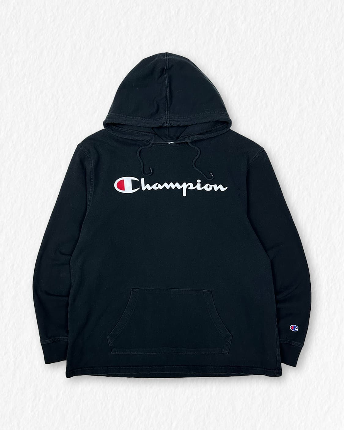 챔피온 후드 슬리브 블랙 상품이미지1