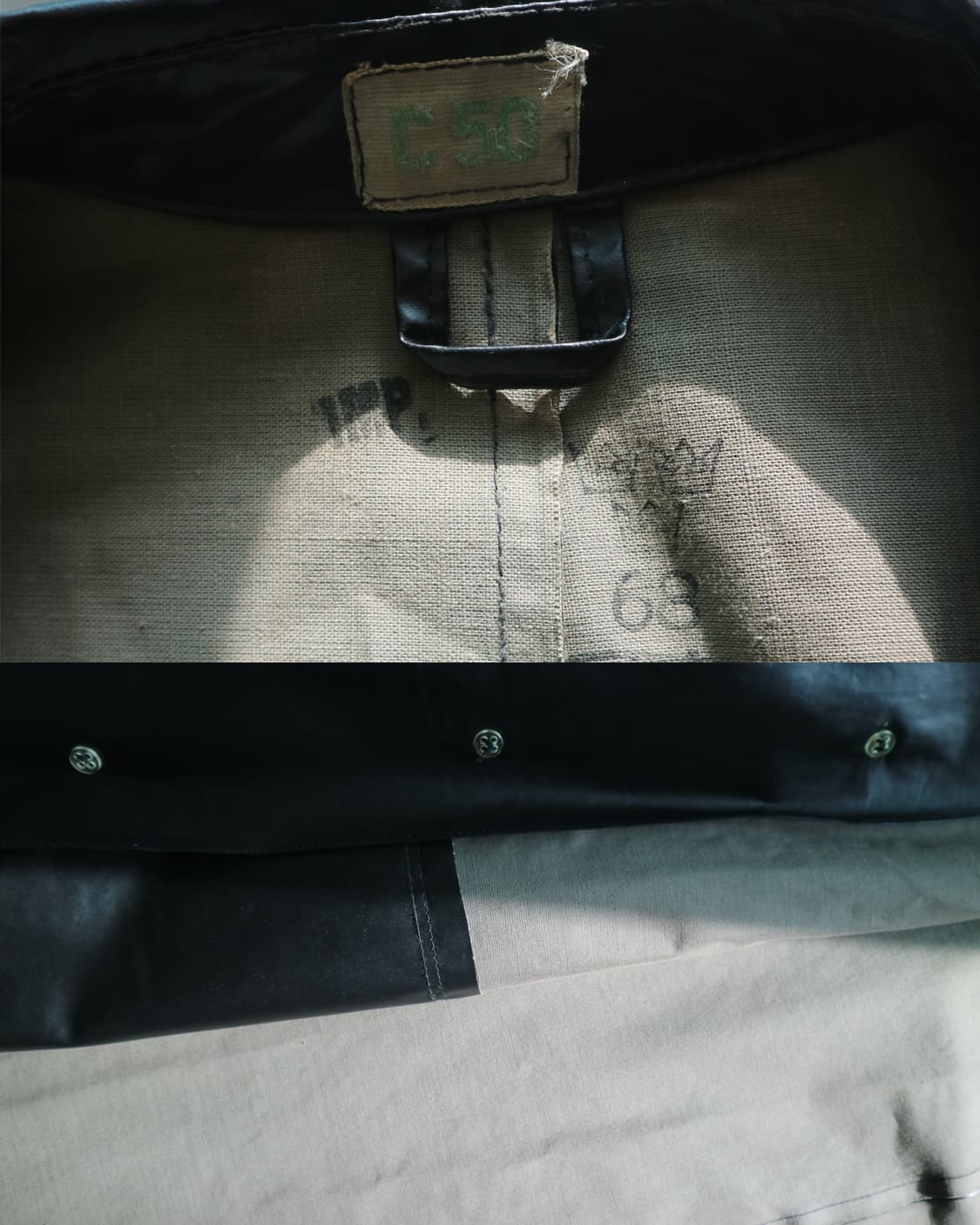 60s Swedish Army Raincoat 상품이미지7