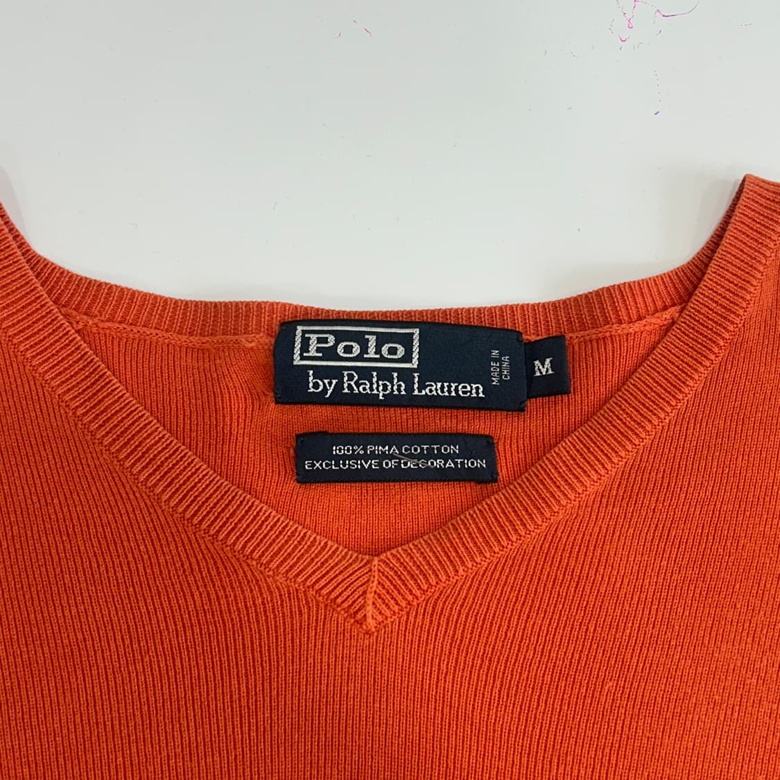 Polo 폴로 네이비 포니 오렌지 니트 상품이미지5