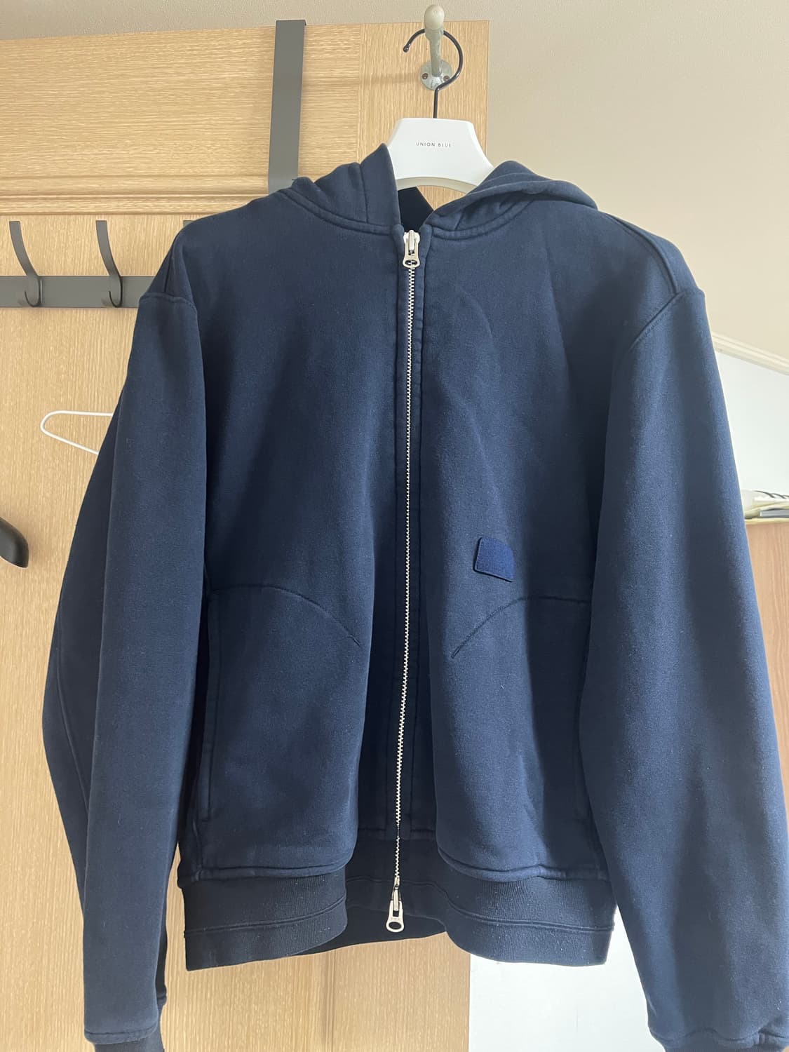 도큐먼트 후드집업 네이비M 상품이미지2