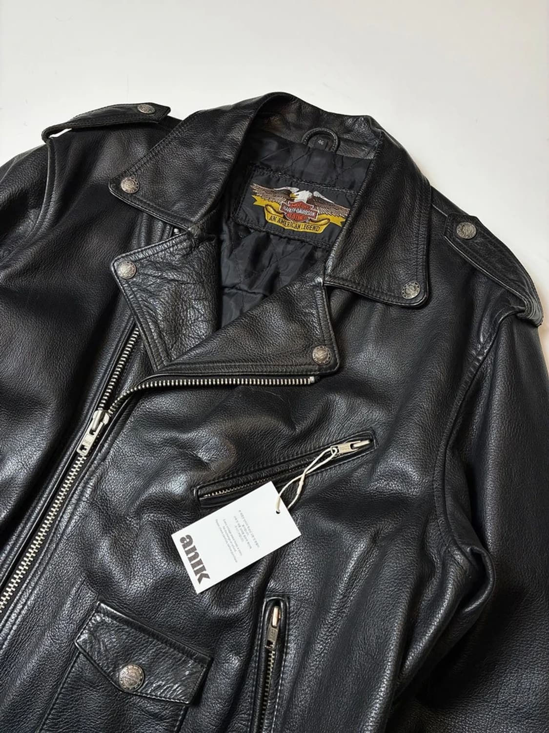 할리데이비슨 이글 엠보싱 로고 소가죽 자켓 PN9338 상품이미지2