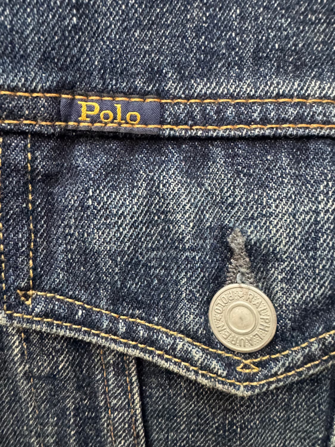 폴로랄프로렌 투포켓 페이디드 워싱 데님자켓 M(M) 상품이미지3