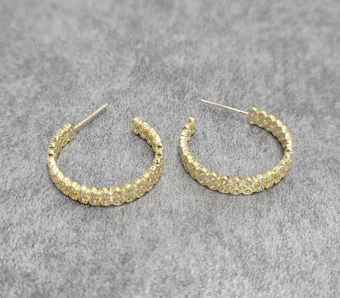 pave tennis earrings 상품이미지3