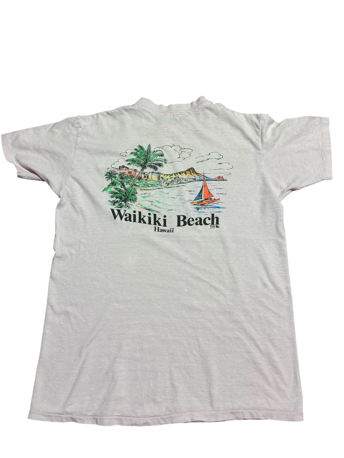 90s Hanes ‘Waikiki Beach’ 티셔츠 (USA, L) 상품이미지3