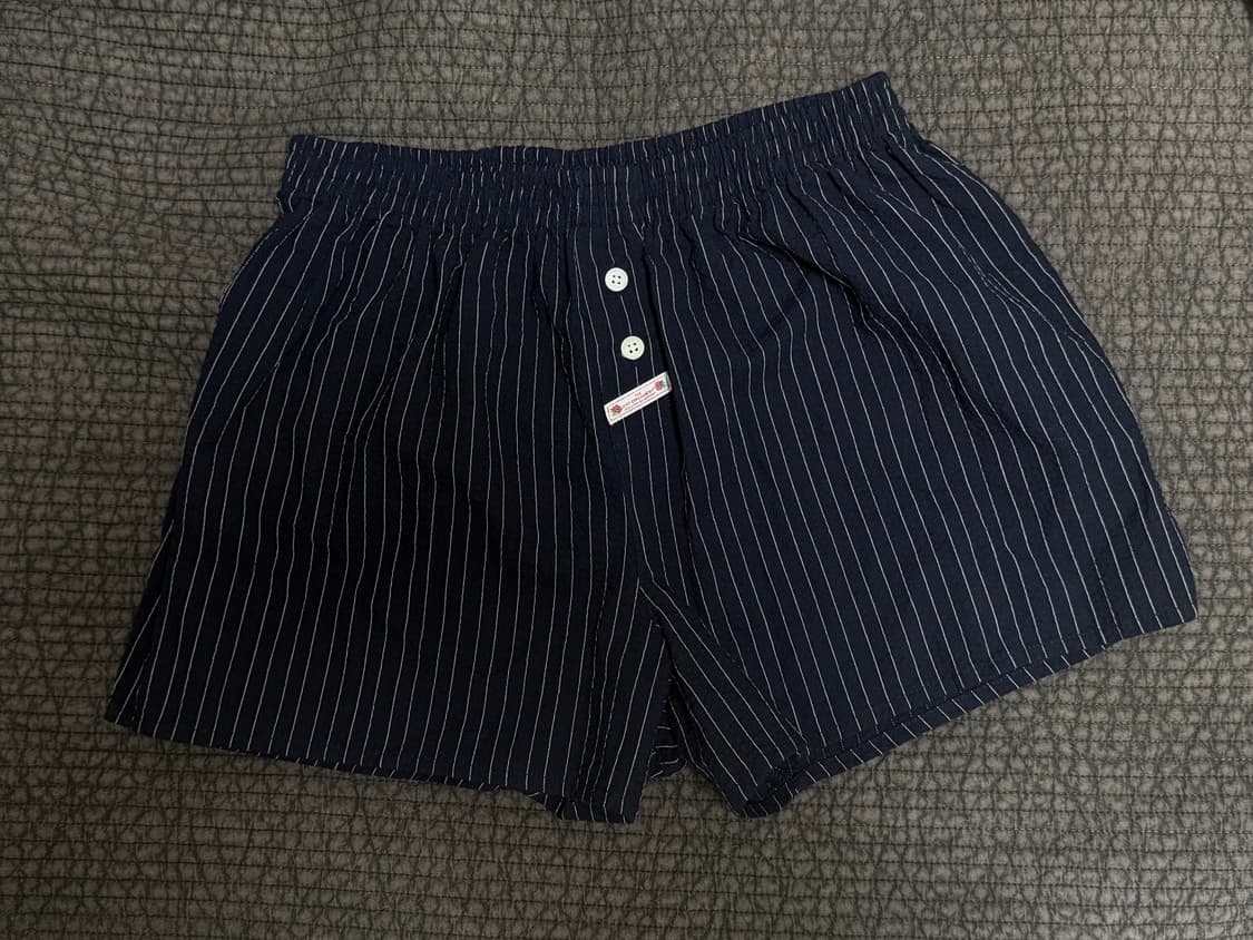스컬프터 Cotton Boxer Pants Navy Pinstripe 상품이미지3