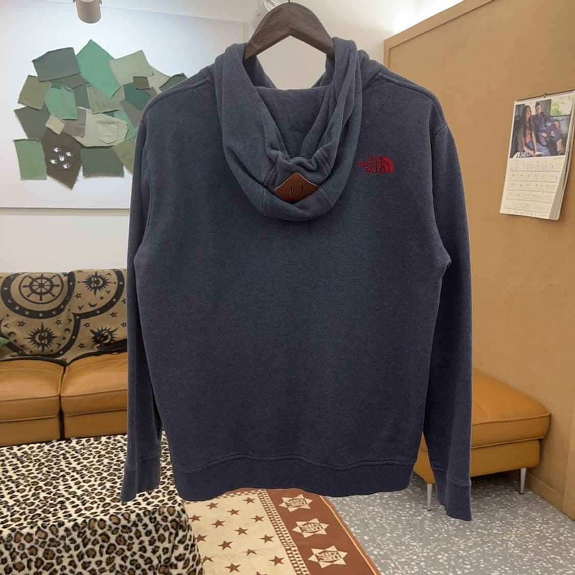 노스페이스 올드스쿨 그런지 딥블루 기모 후드티 100 C09225 상품이미지4