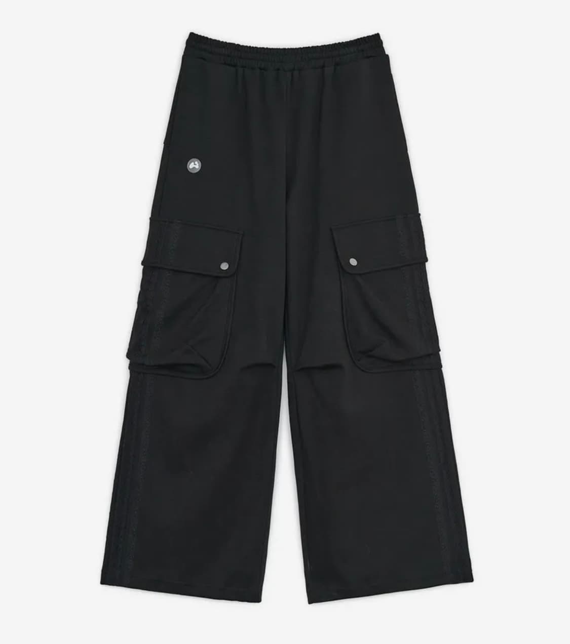 허그유어스킨 빅 포켓 레이스 카고 팬츠 블랙 상품이미지1