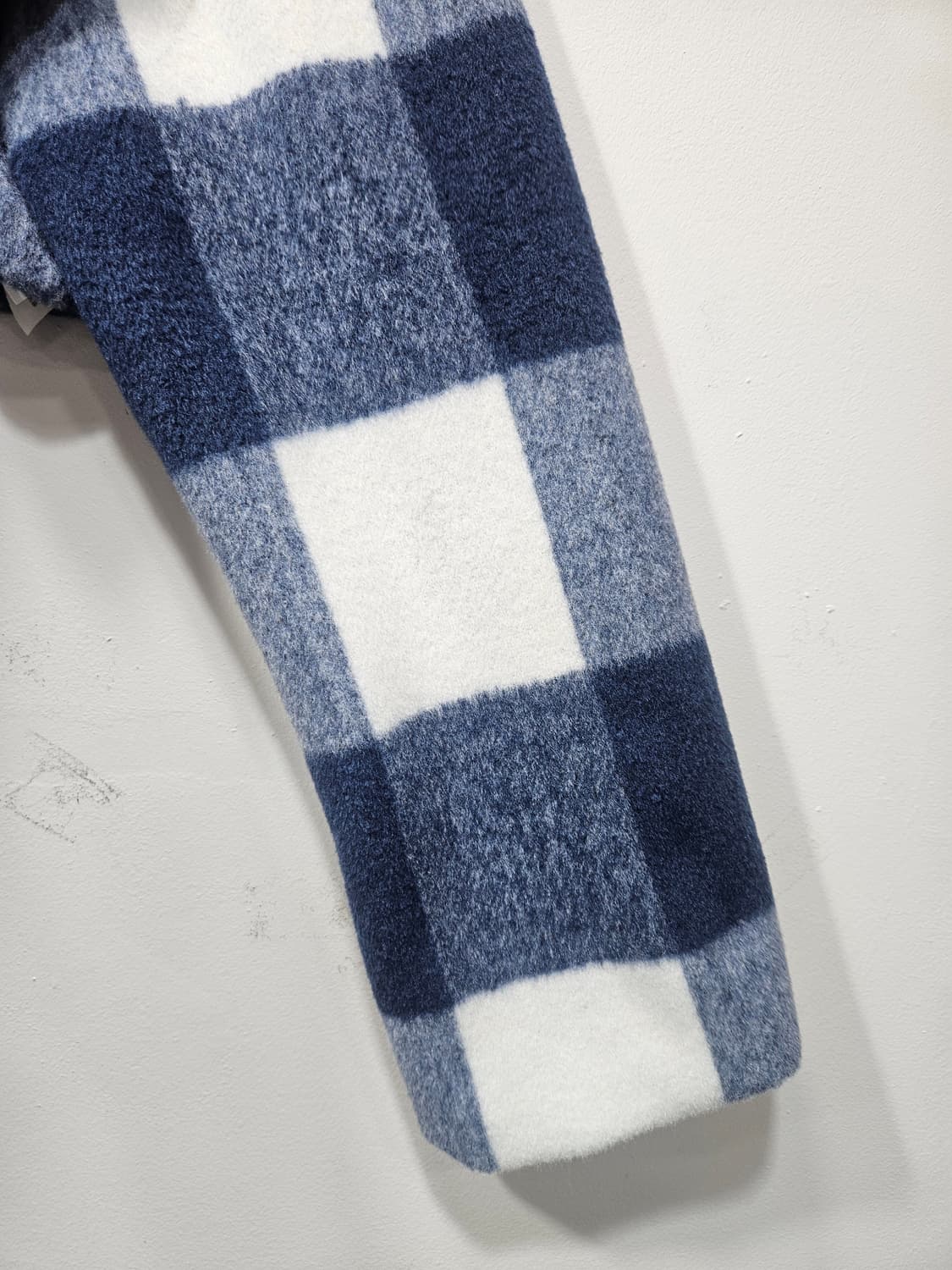 네이비/화이트 체크패턴 크롭자켓 Free 상품이미지3