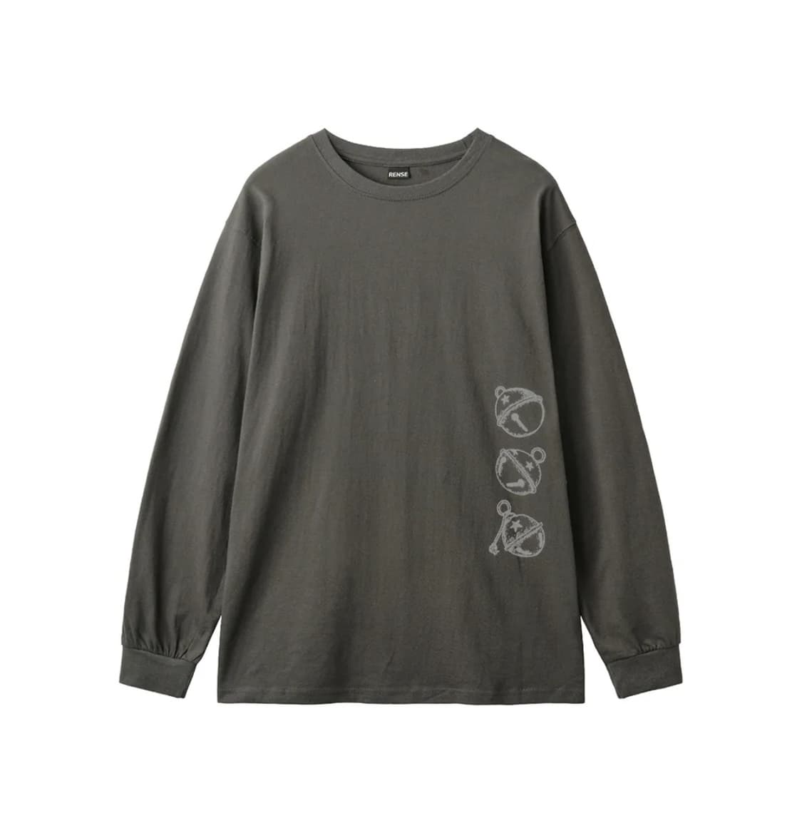 [새상품] rense 렌세 오버사이즈 벨 그래픽 티셔츠 챠콜 상품이미지5