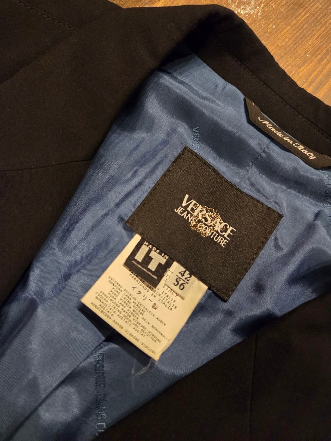 90'S 베르사체 네이비자켓  상품이미지4