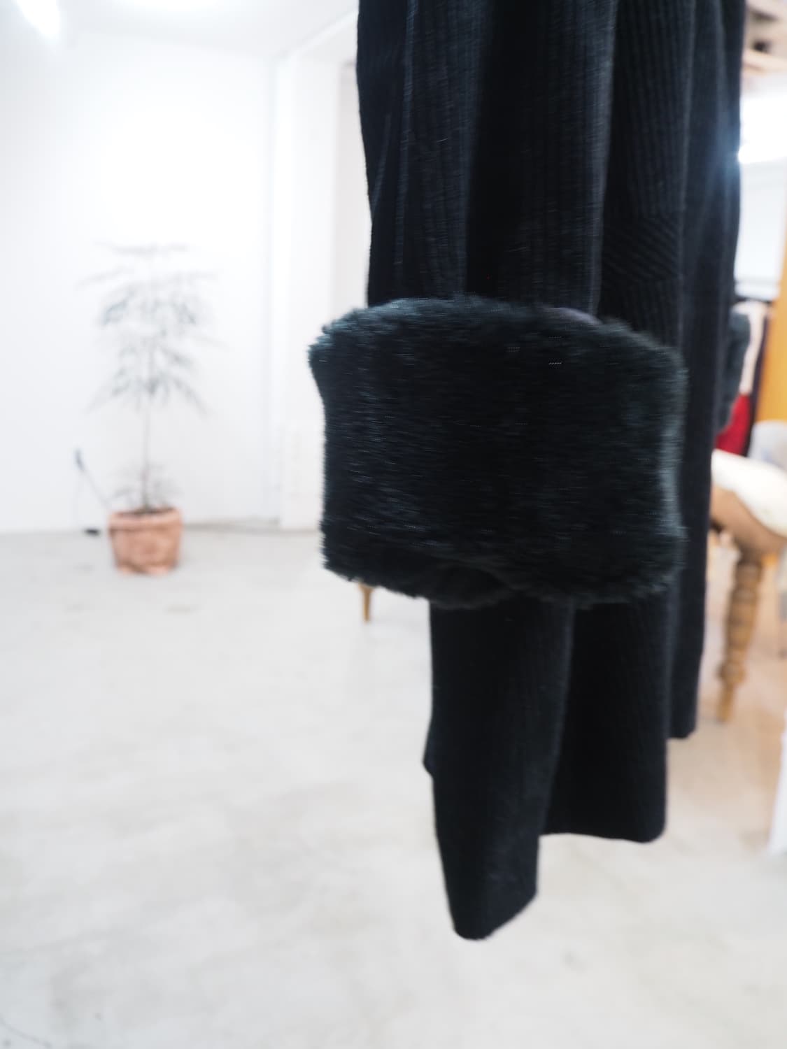 vintage fur trim corduroy coat  상품이미지3