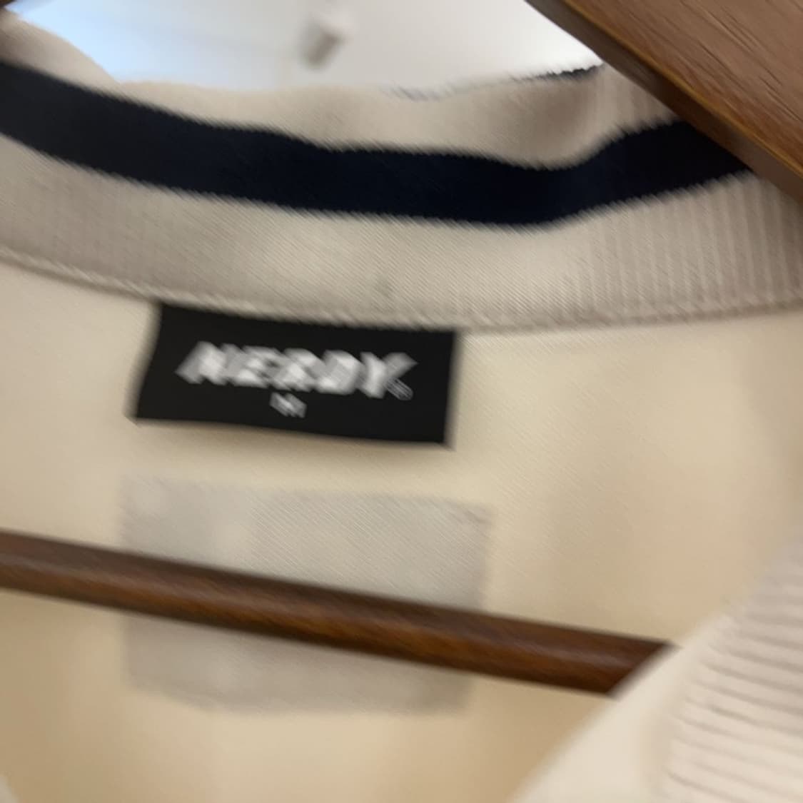 널디 올드스쿨 레트로 빈티지 화이트크림 져지 집업 M C09731 상품이미지5