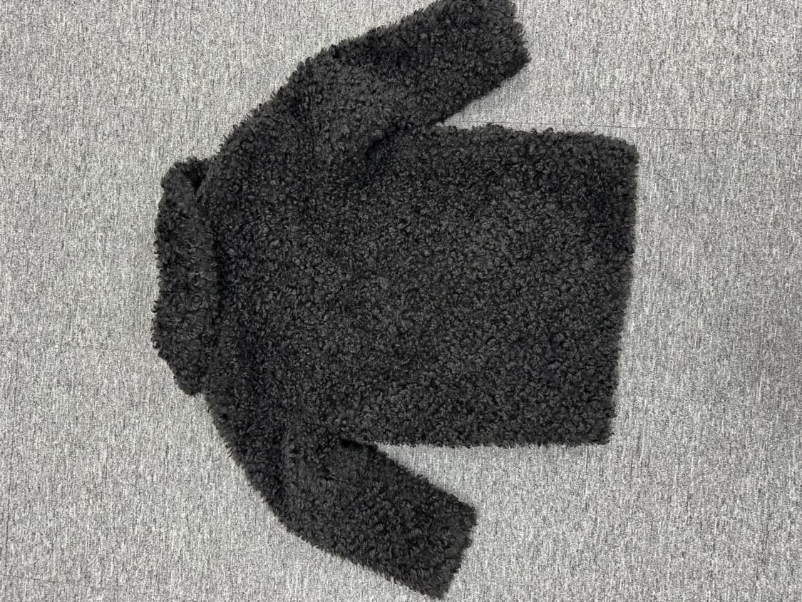 마이스 뽀글 더플 퍼 코트 블랙 상품이미지4