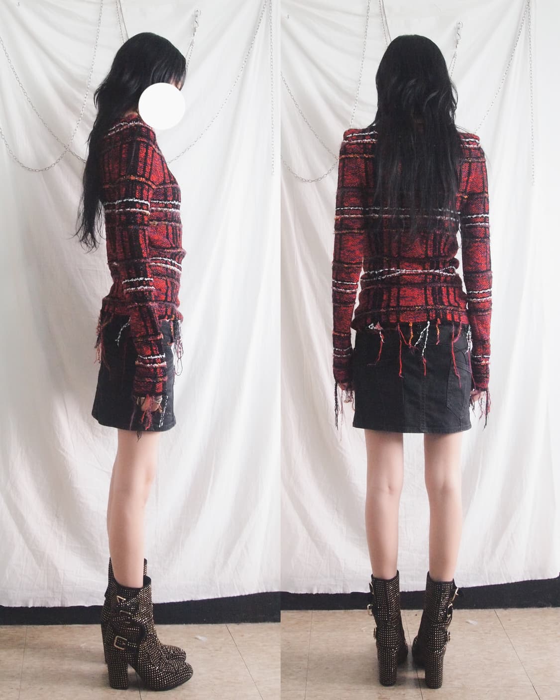 발망 17ss 런웨이 그런지 트위드 니트 상품이미지3