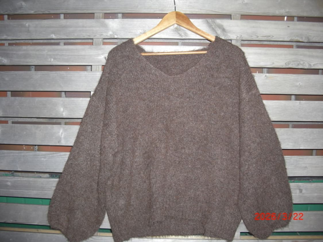 가오리핏 브라운 울니트 상품이미지1