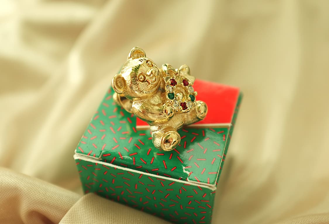 1990년대 Avon 크리스마스 테디베어 빈티지 브로치 상품이미지10